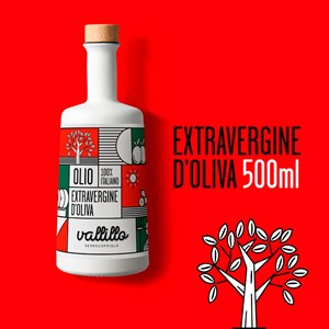 Huile d'olive extra vierge Italienne des Pouilles Vallilllo 500ml