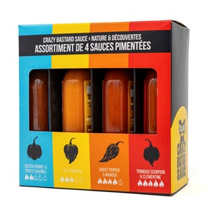4 sauces piquantes Crazy Bastard