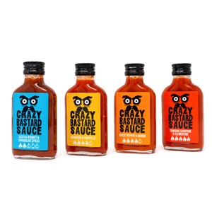 4 sauces piquantes Crazy Bastard
