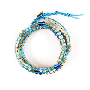 Bracelet pierres bleu
