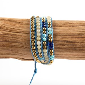 Bracelet pierres bleu