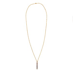 Collier sautoir et Lingot Quartz rose