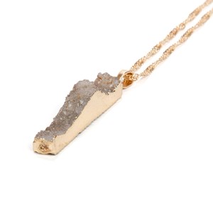 Collier sautoir et Lingot Quartz rose