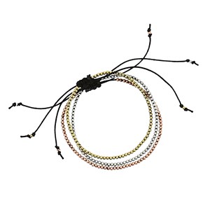 Trio de bracelets métalliques