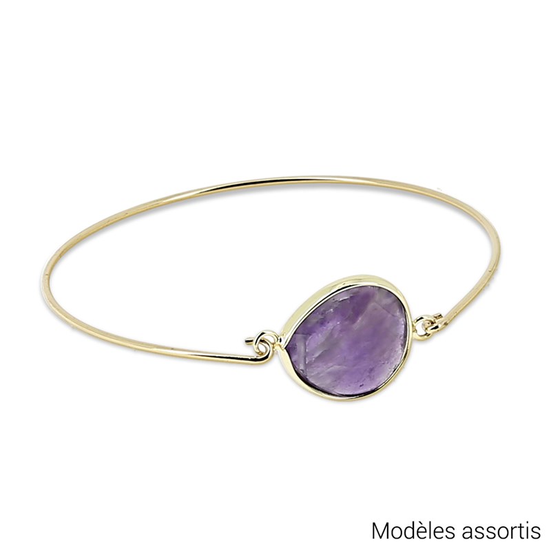 Bracelet améthyste cœur