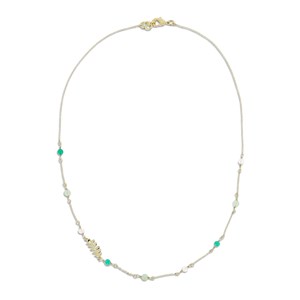 Collier Fougère et perles fines