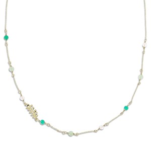 Collier Fougère et perles fines