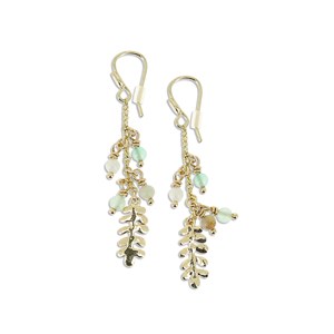 Boucles d'oreilles pendantes fougère