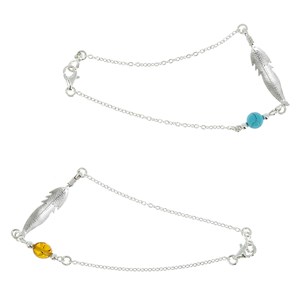 Bracelet plume ambre