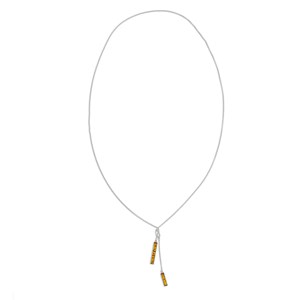 Sautoir rectangle ambre