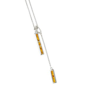Sautoir rectangle ambre