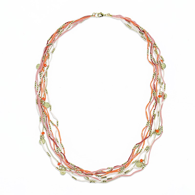 Sautoir Epsilon corail