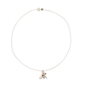 Collier papillon en quartz rose