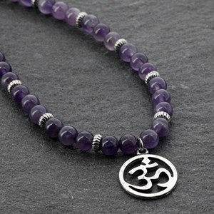 Collier en perles d’améthyste