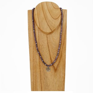 Collier en perles d’améthyste