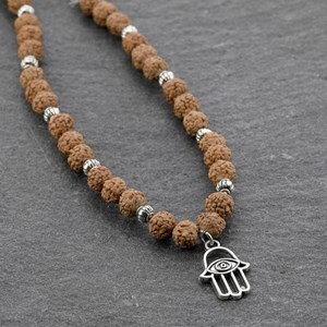 Collier en perles de rudraksha