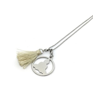 Charms 2 pompons beiges