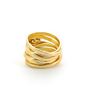 Bague perles de laiton 56