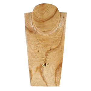 Collier Ginkgo ambre et argent