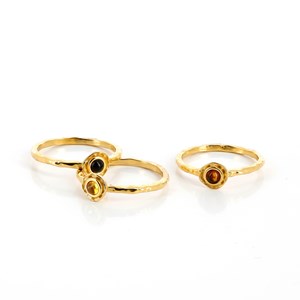 Bague en ambre cerise 50