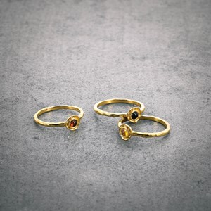 Bague en ambre cerise 50