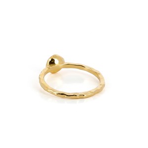 Bague en ambre citron