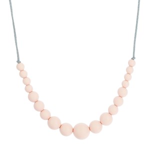 Collier portage rose perlé