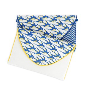 Pochette de soirée hirondelles chevrons
