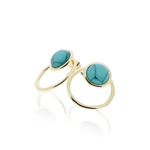 Boucles d'oreilles créoles turquoises