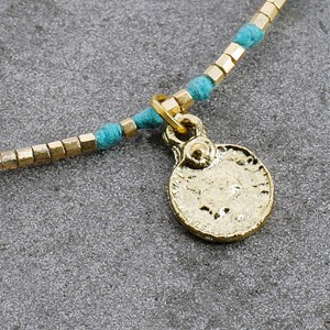Bracelet coton turquoise