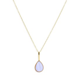 Collier Mars Calcédoine bleue