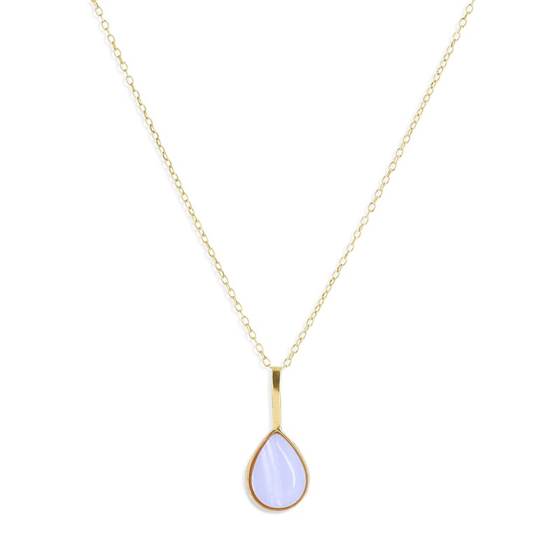 Nature & Découvertes - Collier Mars Calcédoine bleue