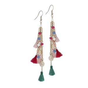 Boucles d'oreilles pompons roses