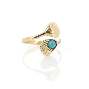 Bague coquillage turquoise
