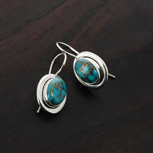 Boucles d'oreilles turquoise lumineuse