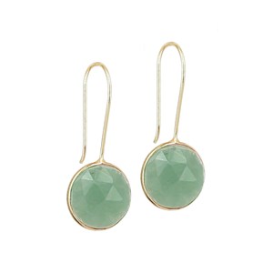 Boucles d'oreilles dorées Calcédoine