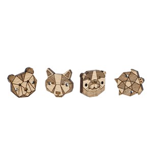 Bracelet en lin et bois loup