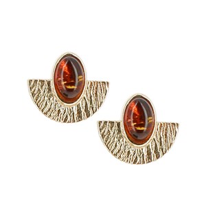 Boucles d'oreilles ambre grenadine