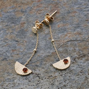 Boucles d'oreilles grenadine pendantes