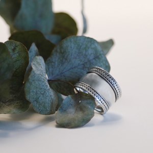 Bague en argent Indonésie 54