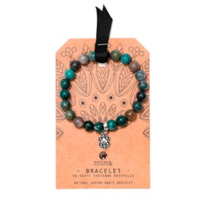 Bracelet perles d'agate indienne