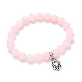 Bracelet perles de quartz rose