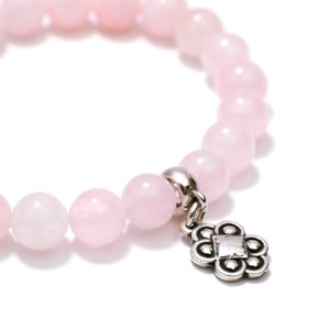 Bracelet perles de quartz rose