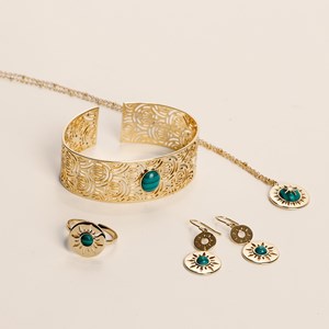 Collier Sundala en malachite