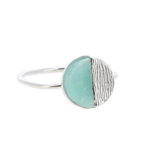 Bague en argent et amazonite