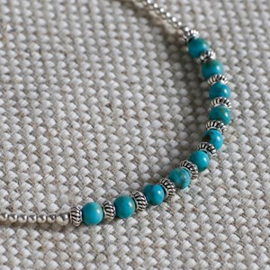 Collier Nevada argent et turquoise