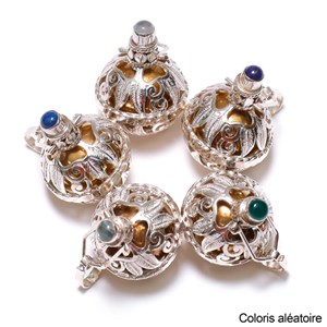 Bola plumes en argent