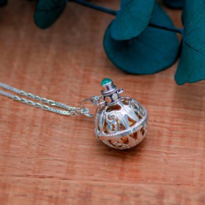 Bola plumes en argent