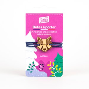 Bracelet engagé en bois loup