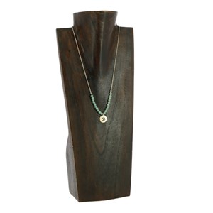 Collier mala Om en aventurine